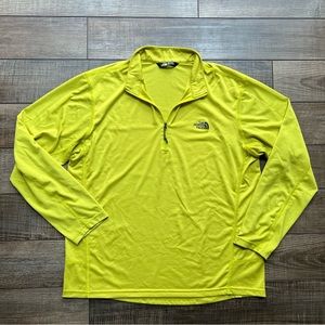 North Face Men’s Large 1/4 Zip Pullover Yellow